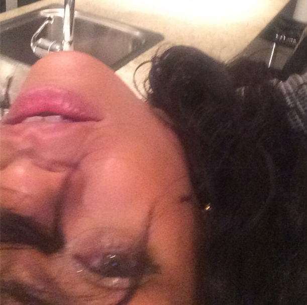 "Hellurrr #badgalback" skrev Rihanna till den här bilden som hon lade upp på söndagen.